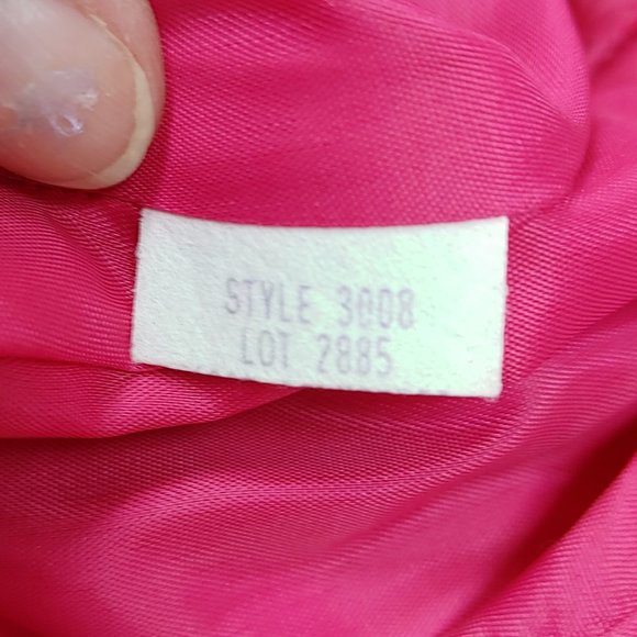 NAH NAH COLLECTION BELTED PINK DRESS SIZE 12 WITH SHEER LONG SLEEVE - Picture 9 of 12